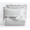 Grey Stone Washed Ruffled Edge Microfiber Comforter Set