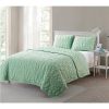 Coastal Beach Starfish Seashell Seahorse Light Green Teal Quilt Set