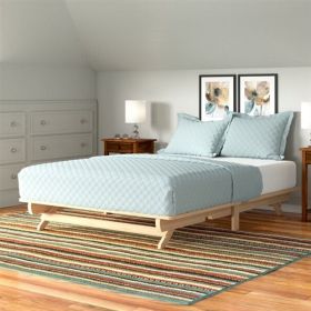 Farmhouse Solid Wood Platform Bed Made in USA (size: QUEEN)