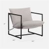 Modern Upholstered Accent Chair with Metal Frame