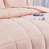 Pink 3 Piece Microfiber Reversible Comforter Set