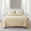 Coastal Beach Starfish Seashells Sea Horse Sand Tan 3-Piece Quilt Set