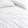 Coastal Beach Starfish White Navy Red 100-Percent Cotton Sheet Set