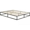 10-inch Low Profile Modern Metal Wood Slat Platform Bed Frame