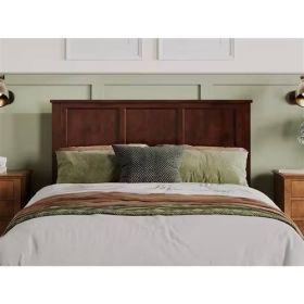 Traditional Style Headboard in Walnut Wood Finish (size: QUEEN)