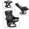 Adjustable Faux Leather Remote Massage Recliner Chair w/ Ottoman
