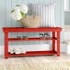 Wooden 2-Shelf Shoe Rack Storage Bench for Entryway or Closet