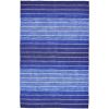 Striped Hand-Tufted Wool/Cotton Blue Area Rug