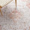 Traditional Persian Style Washable Boho Light Grey Red Area Rug