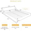 Modern White Faux Leather Upholstered Platform Bed Frame with Headboard