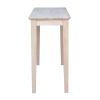 Unfinished Solid Wood Farmhouse Console Sofa Table