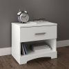 Modern 1 Drawer Nightstand End Side Table Storage