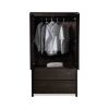 Solid Wood Bedroom Armoire Wardrobe Cabinet with Hanging Bar