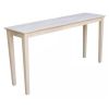 Unfinished Solid Wood Farmhouse Console Sofa Table