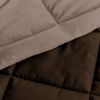 Microfiber Reversible Comforter Set in Taupe Brown