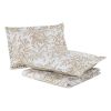 3 Piece Bed-in-a-Bag Bohemian Tan Beige Floral Cotton Quilt Set