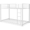 Twin over Twin Low Profile Modern Bunk Bed Frame Metal Finish