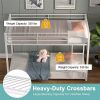 Twin over Twin Low Profile Modern Bunk Bed Frame Metal Finish