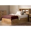 Twin size Modern Scandinavian Style Bookcase Headboard in Wood Finish