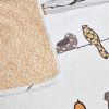 Yellow Brown Grey Floral Birds On Wire Lightweight 7 Piece Quilt Set