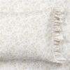 Tan White Floral Ruffle Polyester 6 Piece Sheet Set