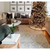 Hand Woven Wool Blend Grey Beige Ivory Persian Style Area Rug