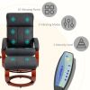 Adjustable Faux Leather Electric Remote Massage Recliner Chair w/ Ottoman