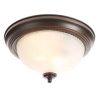 Round 11-inch Ceiling Light with Frosted Glass Shade - Flush Mount