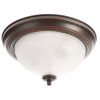 Round 11-inch Ceiling Light with Frosted Glass Shade - Flush Mount