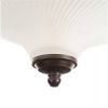 Round 11-inch Ceiling Light with Frosted Glass Shade - Flush Mount