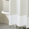 72-inch Stripes Cotton Shower Curtain with Tassels