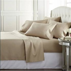 Taupe 100-Percent Egyptian Cotton 1000 Thread Count 4-Piece Sheet Set (size: QUEEN)