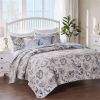 Microfiber Beach Shells Coastal Reversible Quilt Set