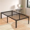 18-inch Rounded Edge Corners Metal Bed Frame with Under-bed Storage Space