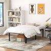 18-inch Rounded Edge Corners Metal Bed Frame with Under-bed Storage Space