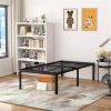 18-inch Rounded Edge Corners Metal Bed Frame with Under-bed Storage Space