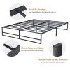 Black Metal Platform Bed Frame with Under-Bed Storage Space