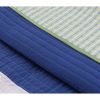 Navy Blue/Green/Teal/White Stripe 100-Percent Cotton Quilt Set