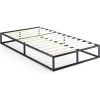 10-inch Low Profile Modern Metal Wood Slat Platform Bed Frame