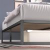 10-inch Low Profile Modern Metal Wood Slat Platform Bed Frame
