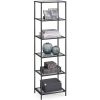 Narrow Glass Shelf Bookcase Bedroom Living Office Bath Storage Unit