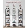 Narrow Glass Shelf Bookcase Bedroom Living Office Bath Storage Unit