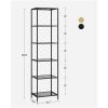 Narrow Glass Shelf Bookcase Bedroom Living Office Bath Storage Unit