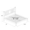 Farmhouse Style Solid Wood Platform Bed Frame with Headboard in Walnut