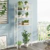 Over the Toilet Storage Freestanding Modern Metal Wood Shelving Unit
