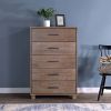 Modern Farmhouse Solid Wood 5 Drawer Bedroom Chest