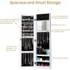 2-in-1 Wall or Door Mounted Jewelry Organizer Full Length Mirror