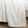Soft Pleated Cotton 3 Piece Comforter Set White