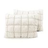 Soft Lightweight Puff Textured Comforter Set in Off White