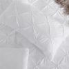 All Season Pleated Hypoallergenic Microfiber Reversible Comforter Set in White